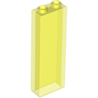 Lego kostka (kostička) 1x2x5, průhledná neonově zelená (6066338)